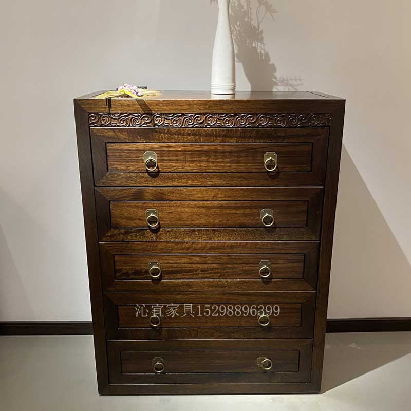 新中式實(shí)木五斗柜QY-206